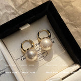 Pearl & Yellow Floral Drop Earrings