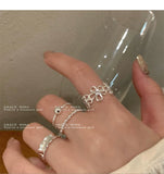 Silver Chain Stackable Rings