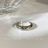 Silver Zircon Cross Ring