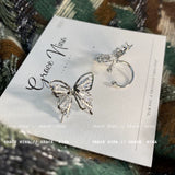 Butterfly Rhinestone Stud Earrings