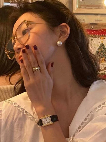 Jennie-inspired Pearl Stud Earrings