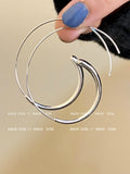 Silver Minimalist Hoop Earrings