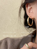 Silver Teardrop Hoop Earrings