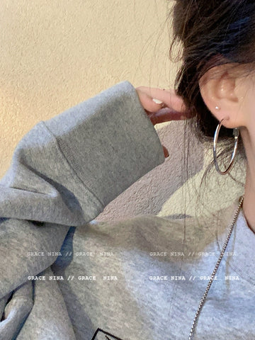 Silver Oversized Hoop Earrings