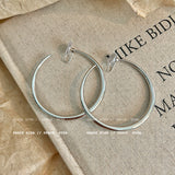 Silver Teardrop Hoop Earrings