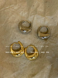 Two-tone Gold Huggie Hoop Earrings