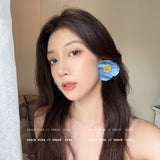 Yellow Daisy Floral Drop Earrings