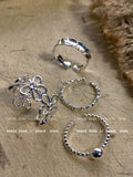 Silver Chain Stackable Rings