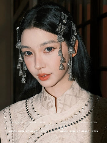 Vintage Chain Choker Earrings