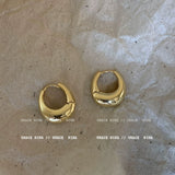 Two-tone Gold Huggie Hoop Earrings