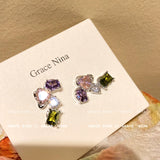 Mini Rhinestone Hoop Earrings