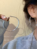 Silver Oversized Hoop Earrings