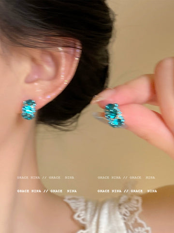 Turquoise Teardrop Stud Earrings