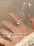 Silver Chain Stackable Rings