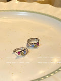 Colorful Gemstone Mini Hoop Earrings