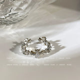 Silver Zircon Cross Ring