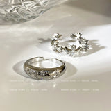 Silver Zircon Cross Ring